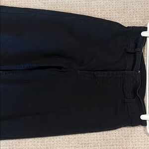 Black wide leg denim